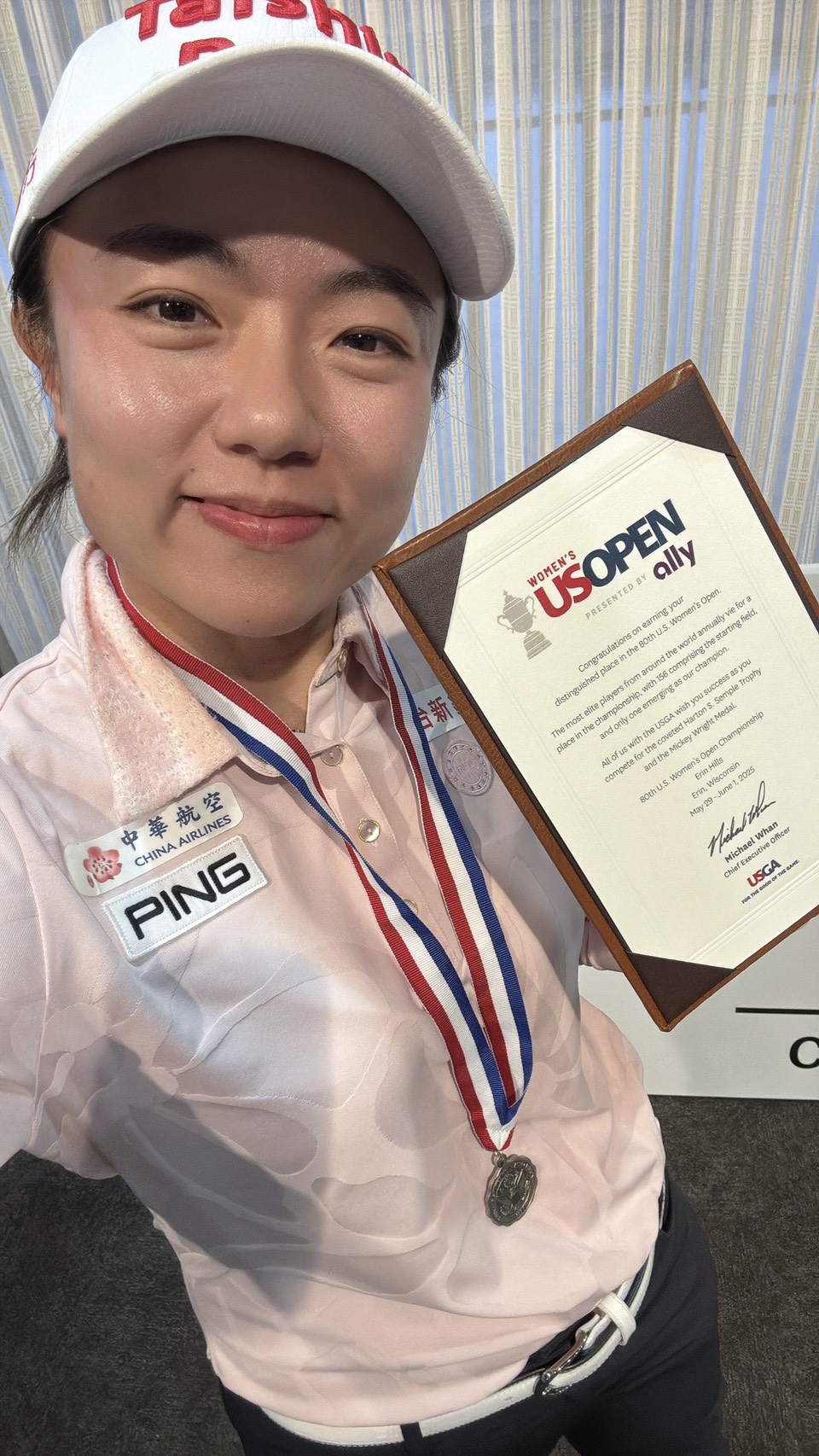 旅日女子高爾夫球選手蔡佩穎即將於6月代表台灣參加2025年美國女子公開賽，迎來職業生涯第三度大滿貫出賽